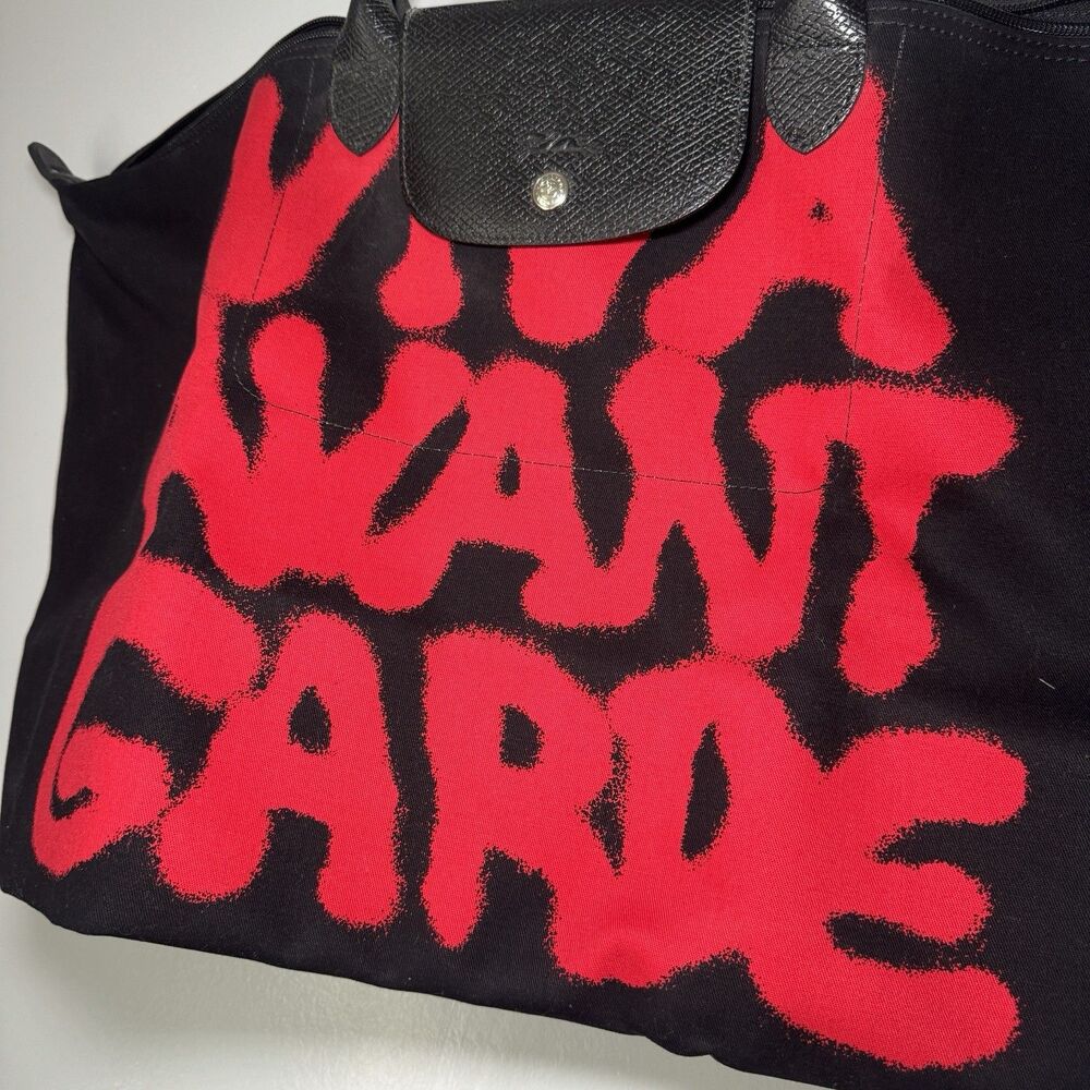 Longchamp x Jeremy Scott "Viva Avant Garde" Le Pliage XL Tote SS 2018 Canvas - Picture 2 of 7